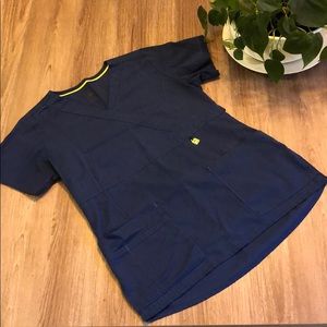 WonderWink Blue Scrub Top